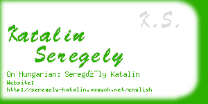 katalin seregely business card